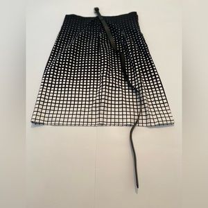 Worthington Black and White Pencil Skirt with Black Belt-2P